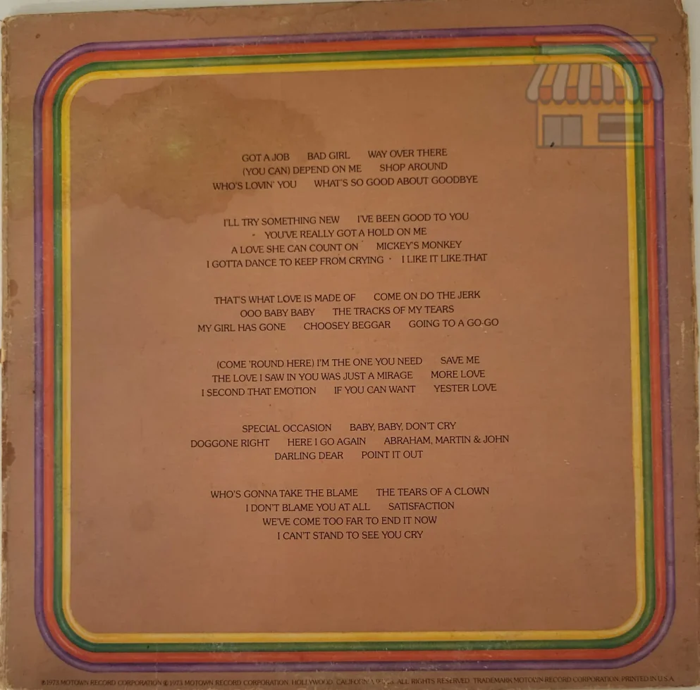 Classic Motown Hits 1972 Compilation LP thumbnail 2
