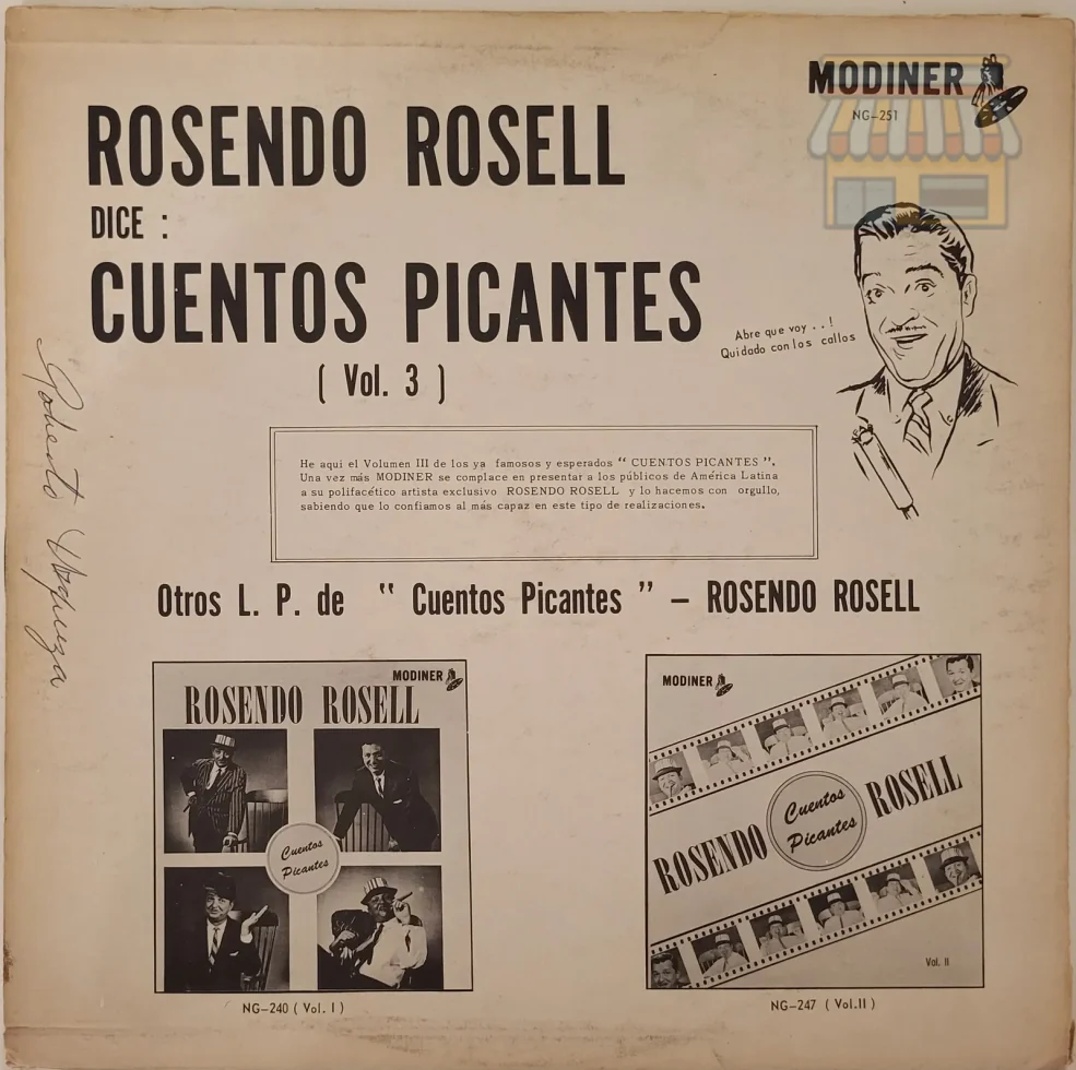 Rosendo Rosell - Cuentos Picantes Vol. 3 LP thumbnail 2