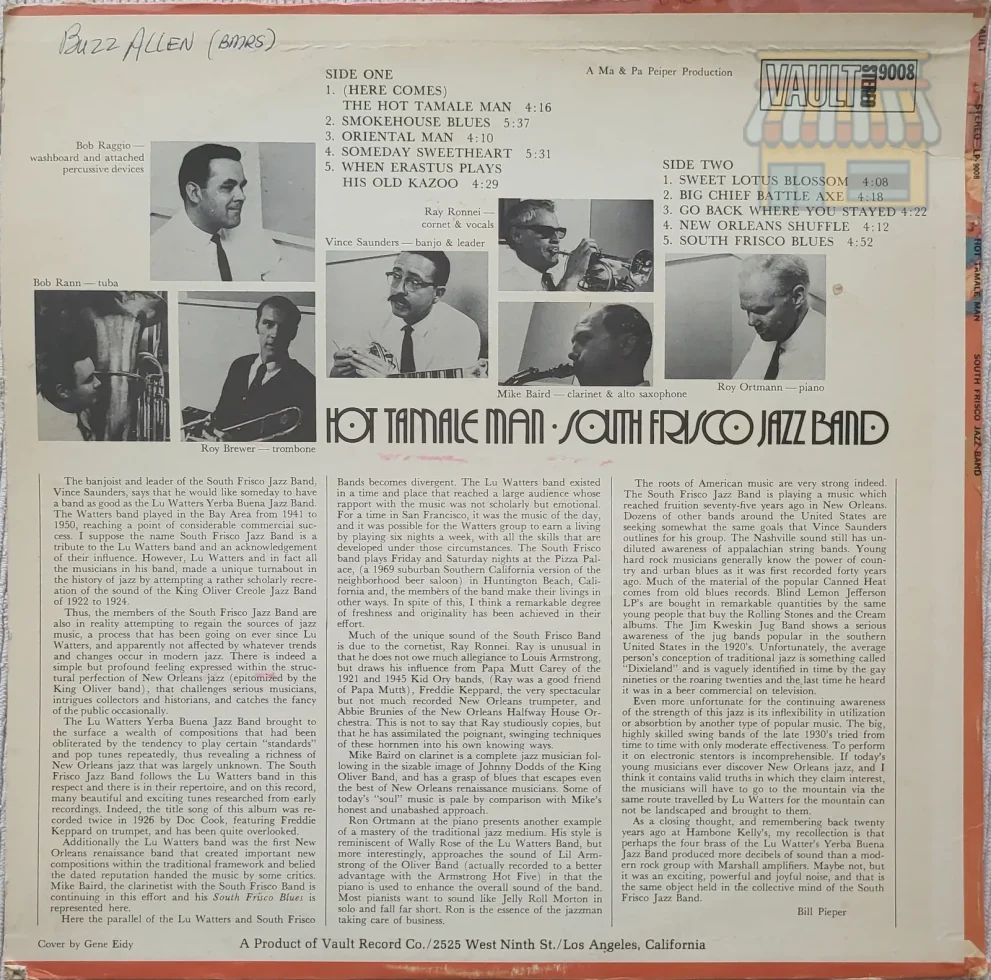 Hot Tamale Man by South Frisco Jazz Band thumbnail 2