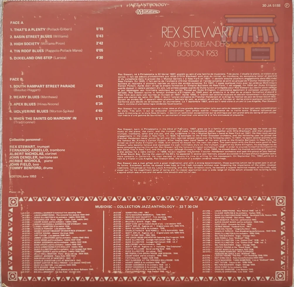 Rex Stewart & His Dixielanders Boston 1953 thumbnail 2