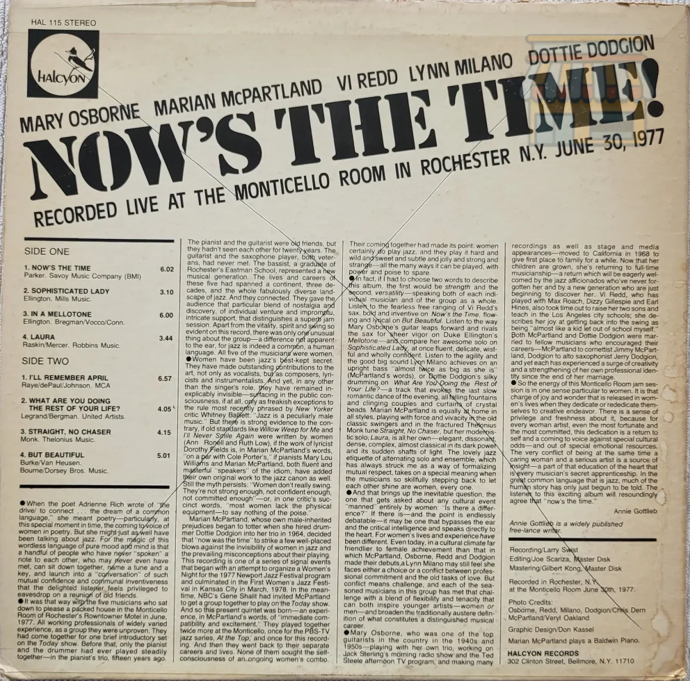 Now's The Time! Live Jazz LP 1977 thumbnail 2