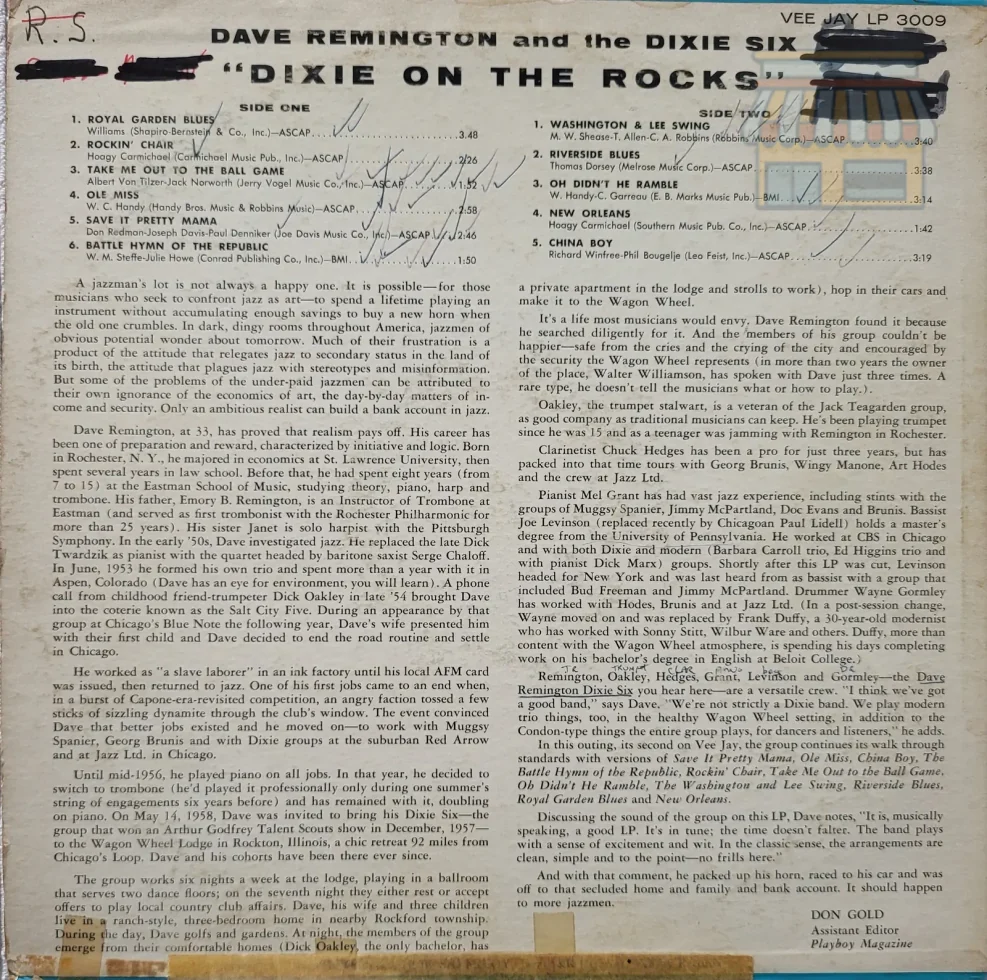 Dave Remington & The Dixie Six - Dixie On The Rock thumbnail 2