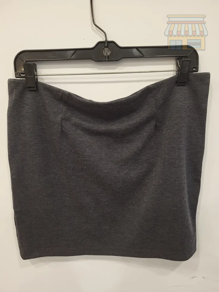 Dark Gray Panelled Tube Skirt thumbnail 2