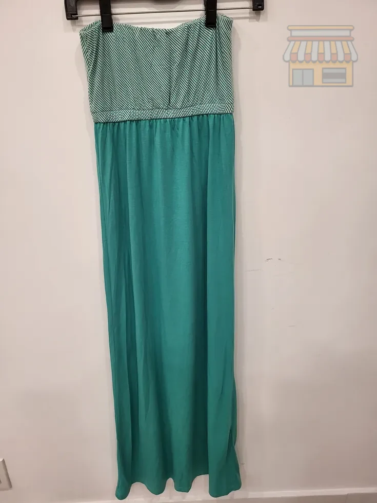 Teal Strapless Maxi Sundress thumbnail 2