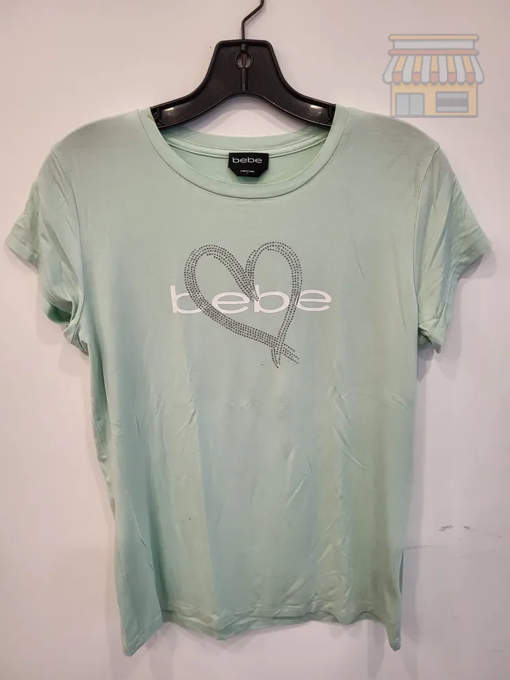 Mint Green Bebe T-Shirt Large • Condition: Excellent • Location: Davie, FL • Price: Free