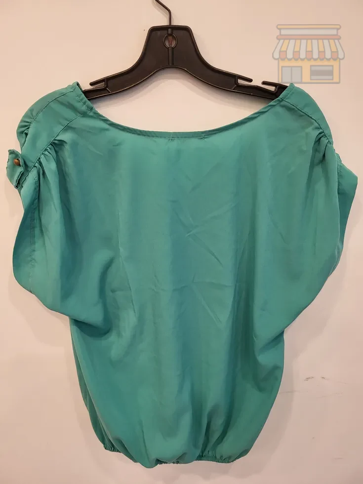 Teal Relaxed Fit Boat Neck Top Large thumbnail 2