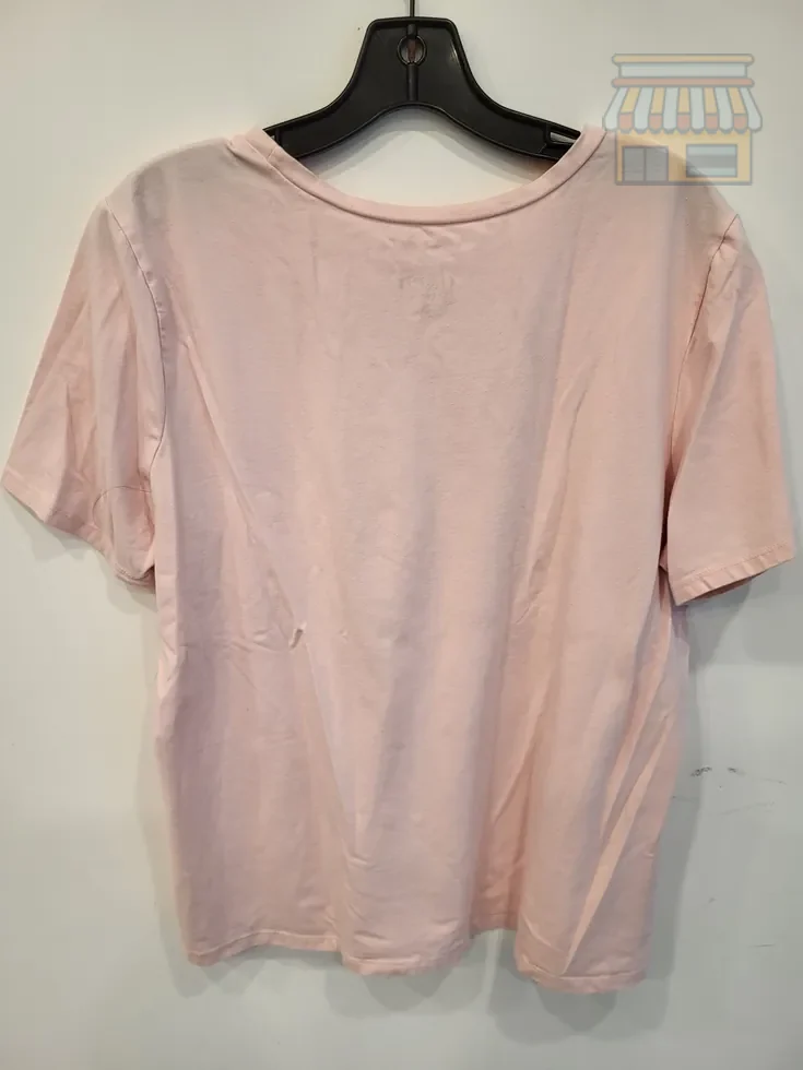 Light Pink Cotton Short Sleeve T-Shirt thumbnail 2