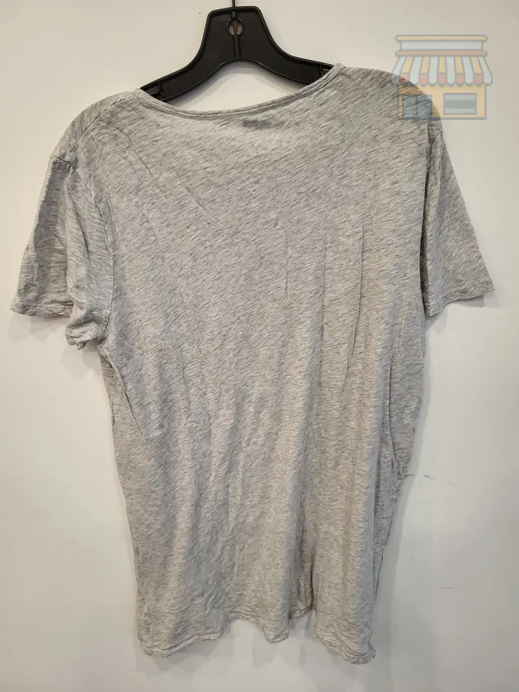 Light Gray Relaxed Fit Cotton Blend T-Shirt thumbnail 2