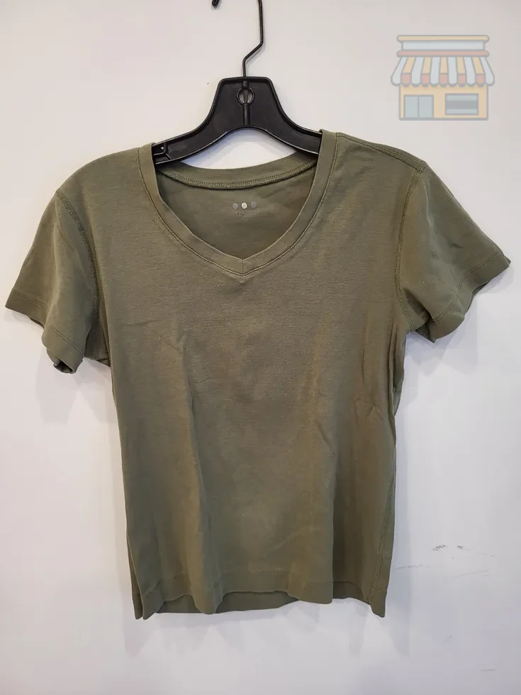 Olive Green V-Neck Cotton T-Shirt • Condition: Excellent • Location: Davie, FL • Price: Free