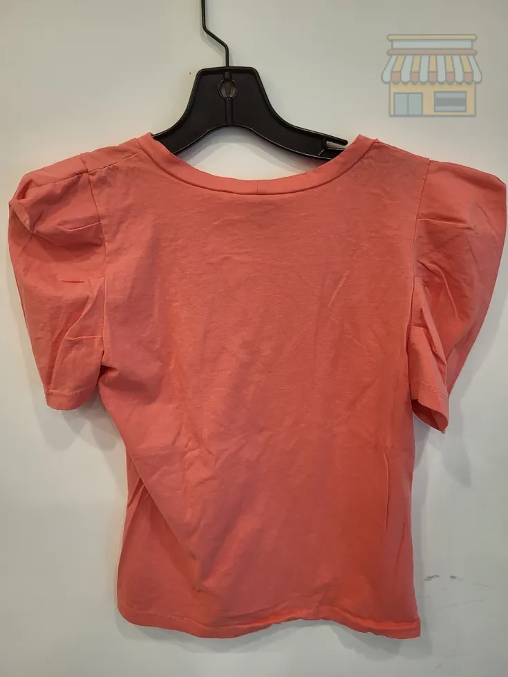 Coral V-Neck Cotton Top thumbnail 2