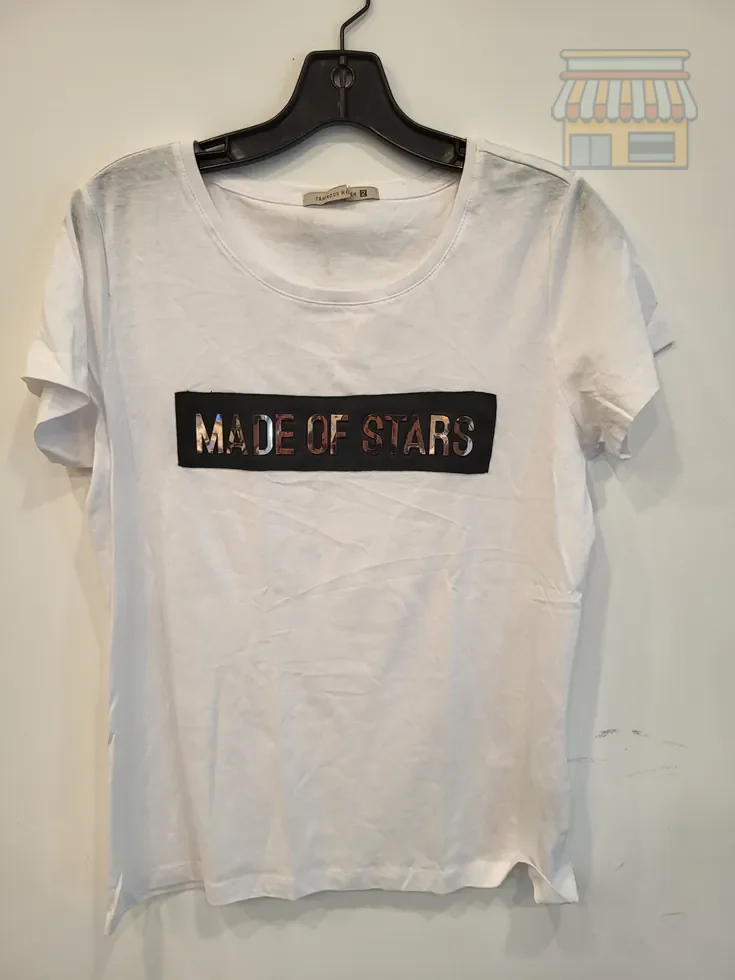 White Womens Made of Stars T-Shirt Medium • Condition: Excellent • Location: Davie, FL • Price: Free