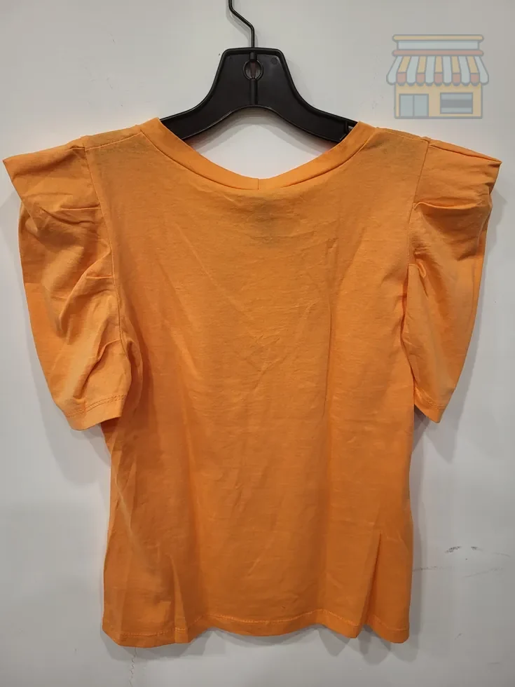 Mustard V-Neck Elbow Sleeve Top thumbnail 2