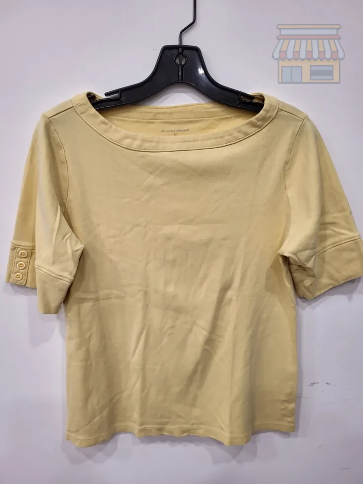 Mustard Elbow Sleeve Boat Neck Top • Condition: Excellent • Location: Davie, FL • Price: Free