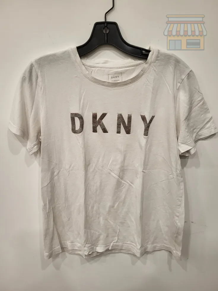 White DKNY Cotton T-Shirt Medium • Condition: Excellent • Location: Davie, FL • Price: Free