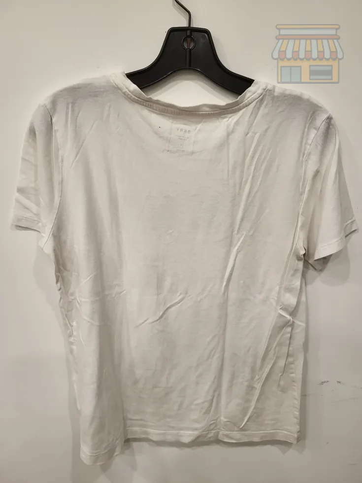 White DKNY Cotton T-Shirt Medium thumbnail 2