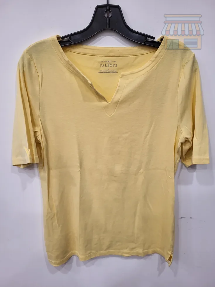 Yellow Cotton Three-Quarter Sleeve Top • Condition: Excellent • Location: Davie, FL • Price: Free