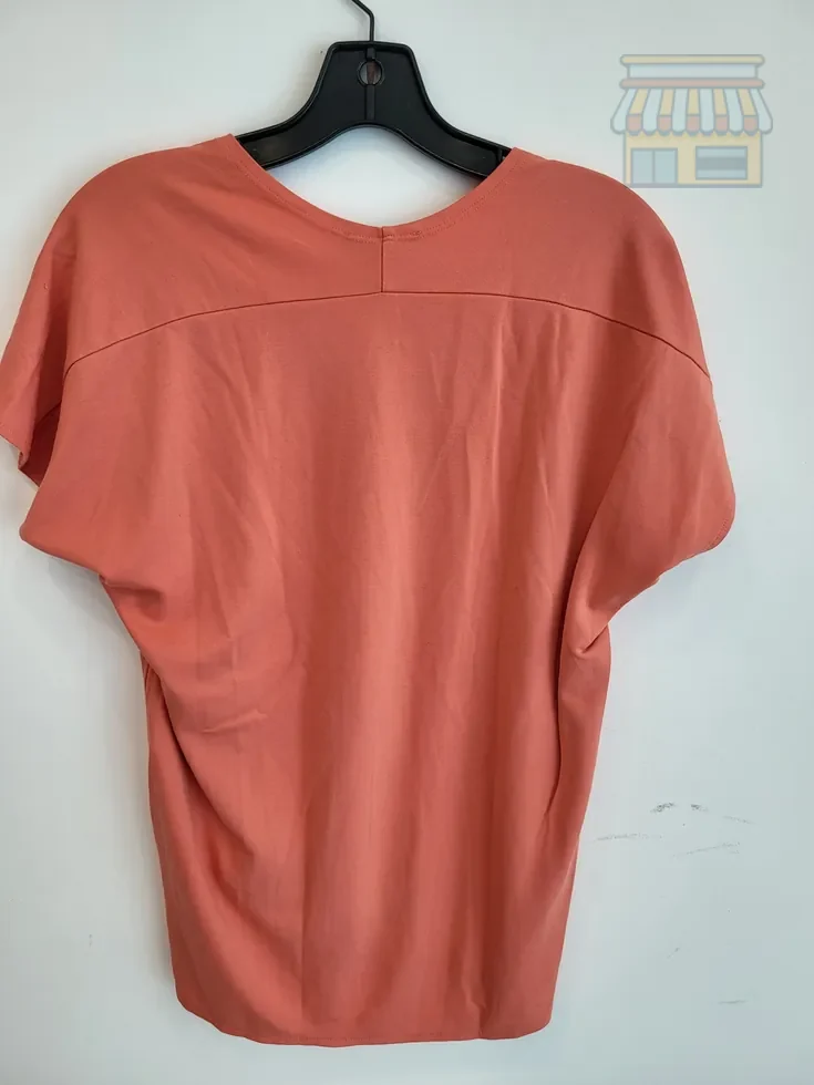 Coral V-Neck Relaxed Fit Top S thumbnail 2