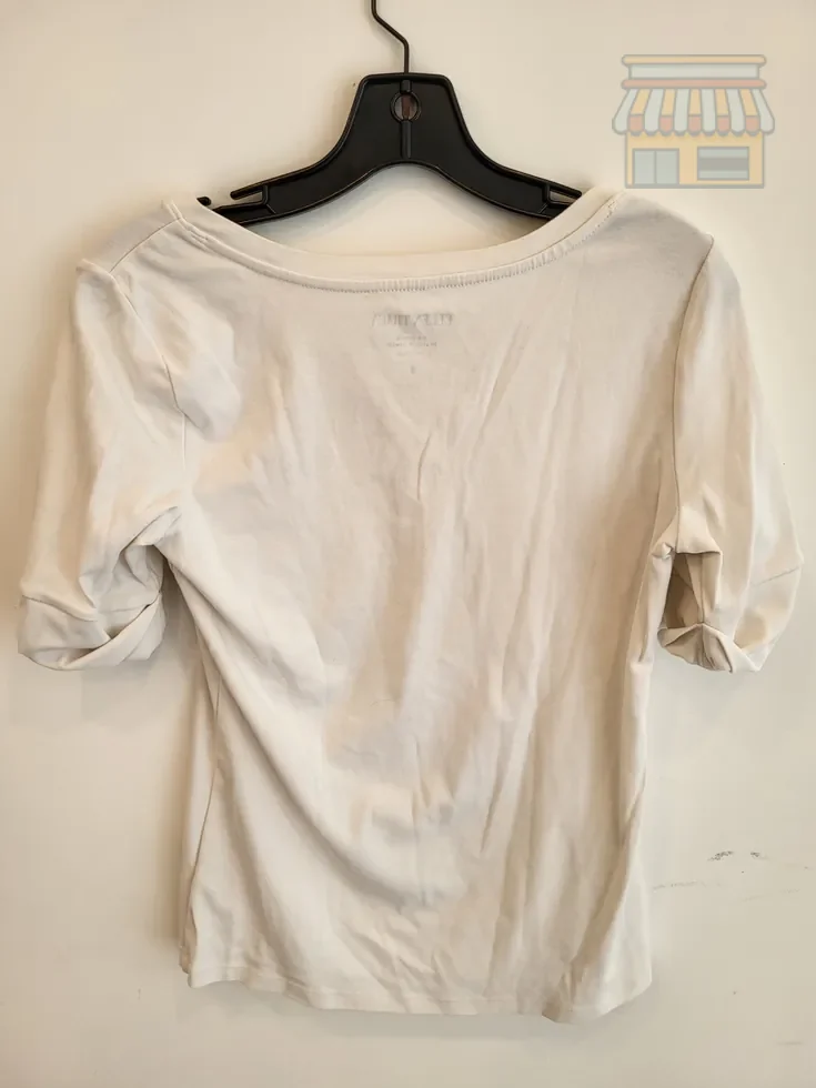 White V Neck Slim Fit Top thumbnail 2