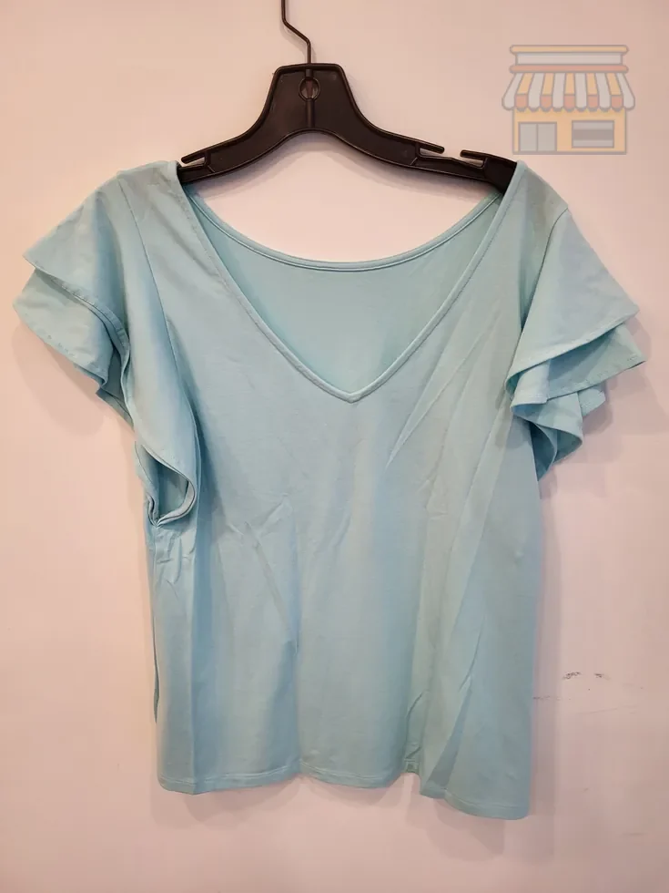 Light Blue V-Neck Women's Top • Condition: Excellent • Location: Davie, FL • Price: Free
