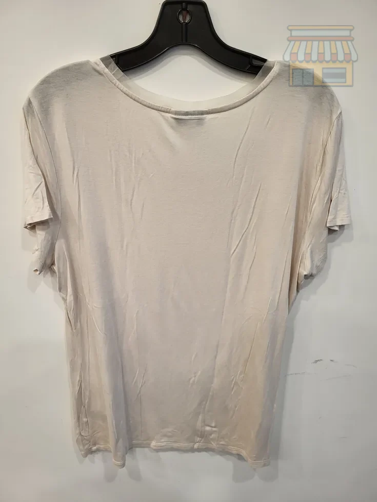 Simple White Scoop Neck T-Shirt XL thumbnail 2