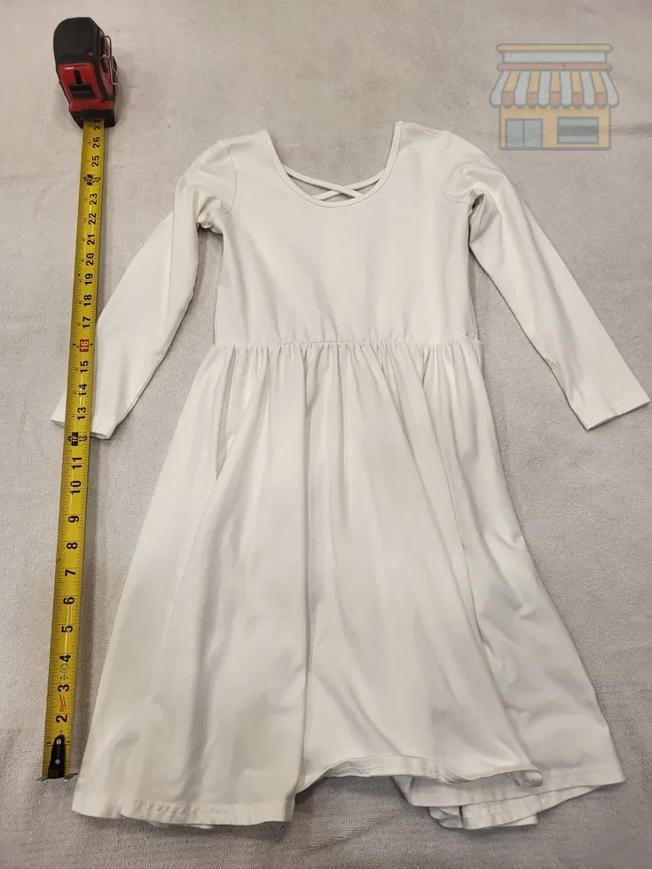 White Long Sleeve Girls Dress • Condition: Excellent • Location: Davie, FL • Price: Free