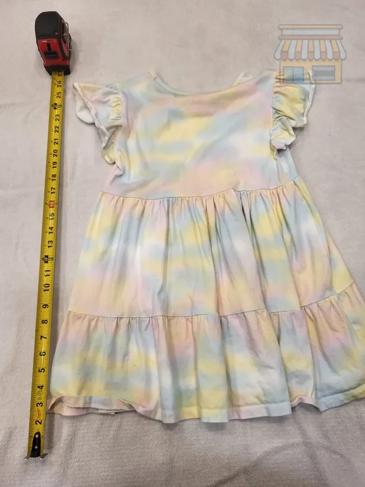 Pastel Tie-Dye Girls' Dress thumbnail 2