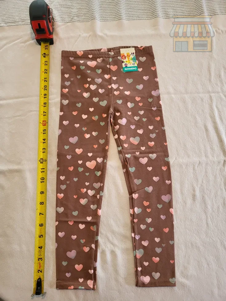 Girls' Maroon Heart Printed Leggings • Condition: Excellent • Location: Davie, FL • Price: Free