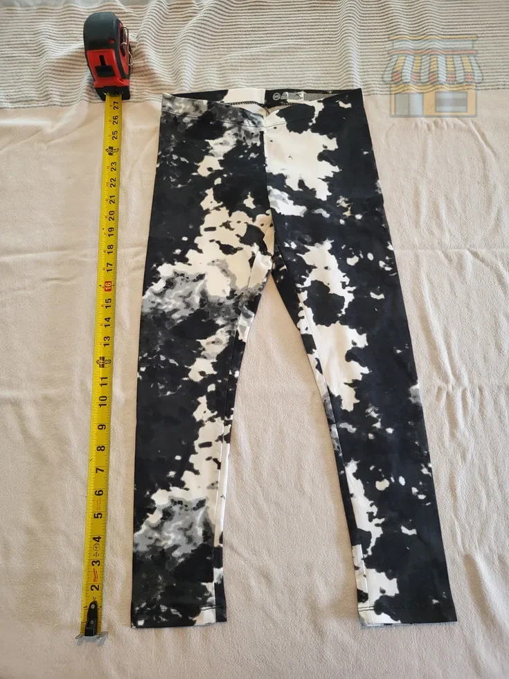 Girls' Black & White Tie-Dye Leggings • Condition: Excellent • Location: Davie, FL • Price: Free