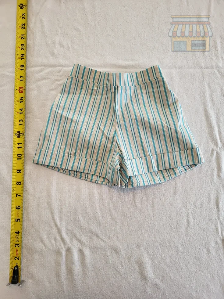 Girls' Striped Cotton Shorts thumbnail 2