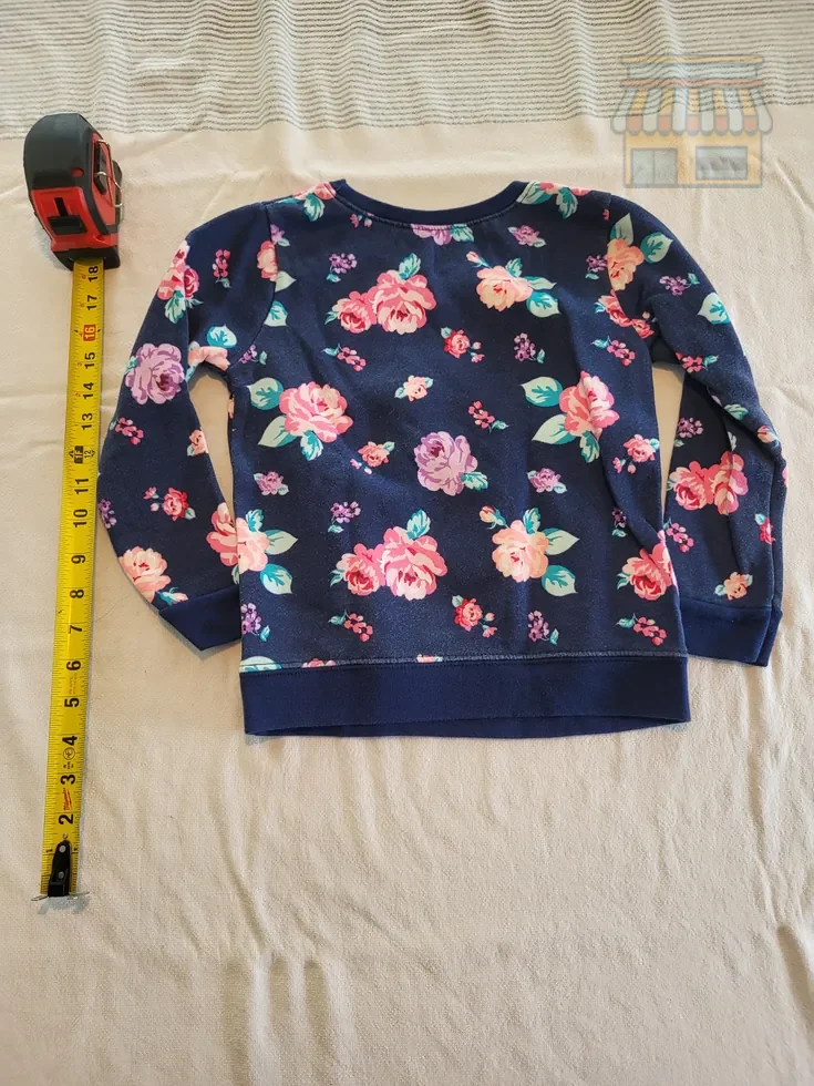 Navy Floral Crewneck Sweatshirt thumbnail 2