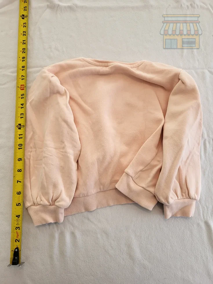 Girls' Pink Embroidered Crewneck Sweatshirt thumbnail 2