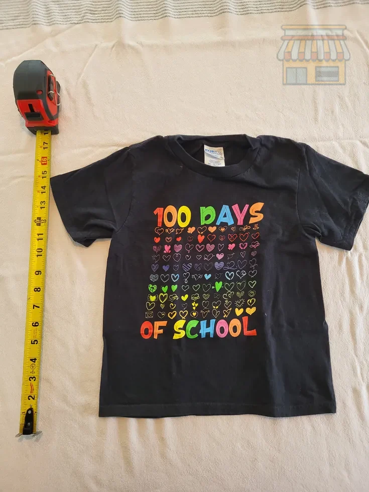 Girls' Black 100 Days of School T-Shirt • Condition: Excellent • Location: Davie, FL • Price: Free