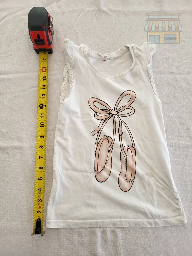 Girls' White Ballet Shoes Tank Top • Condition: Excellent • Location: Davie, FL • Price: Free