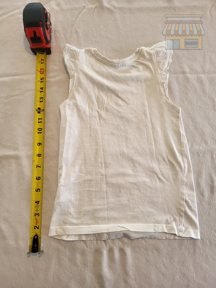 Girls' White Ballet Shoes Graphic Tank Top thumbnail 2