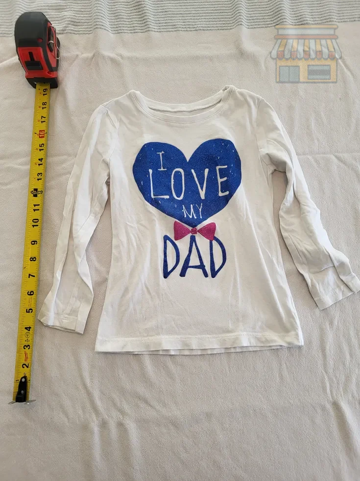 Girls' White Long Sleeve 'I Love My Dad' Shirt • Condition: Excellent • Location: Davie, FL • Price: Free