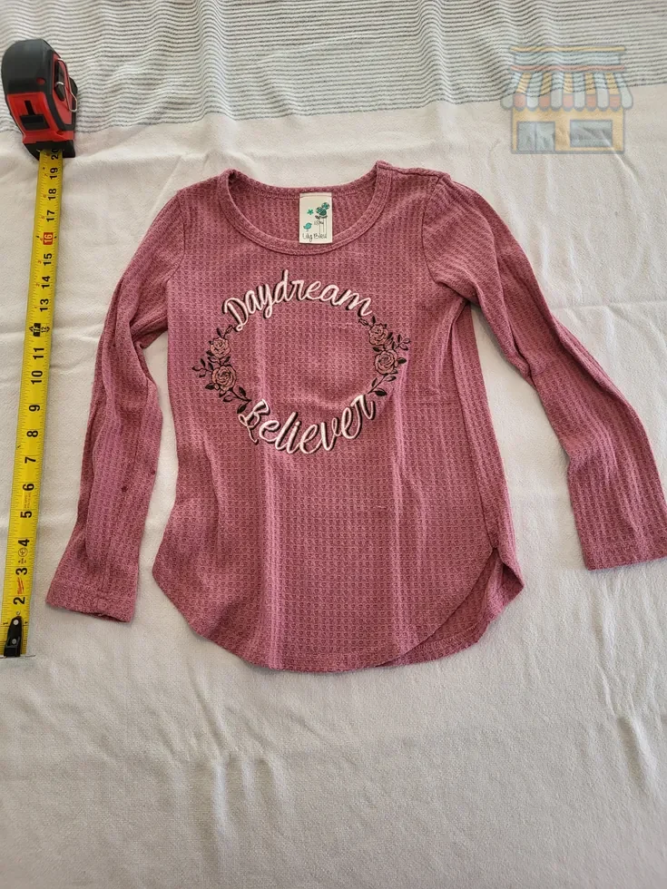 Girls' Long Sleeve Burgundy Waffle Shirt • Condition: Excellent • Location: Davie, FL • Price: Free