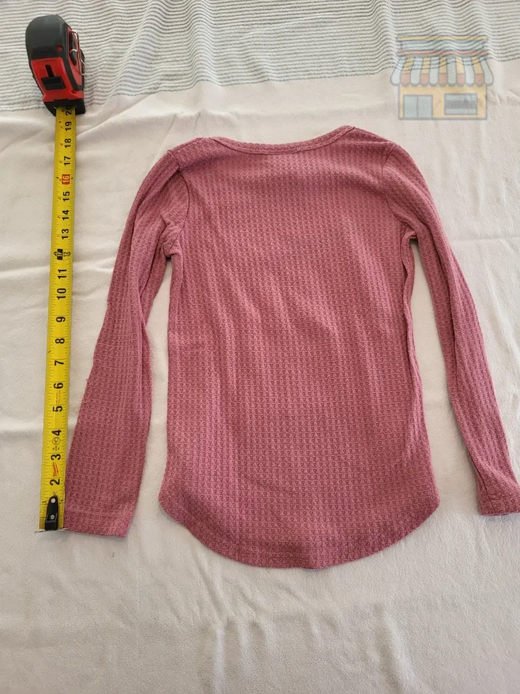 Girls' Burgundy Long Sleeve Top thumbnail 2