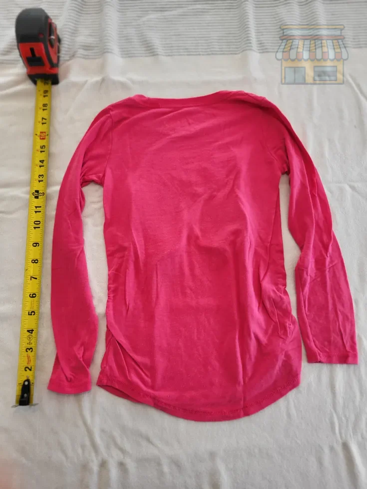 Girls' Pink Long-Sleeve Unicorn Graphic Shirt thumbnail 2