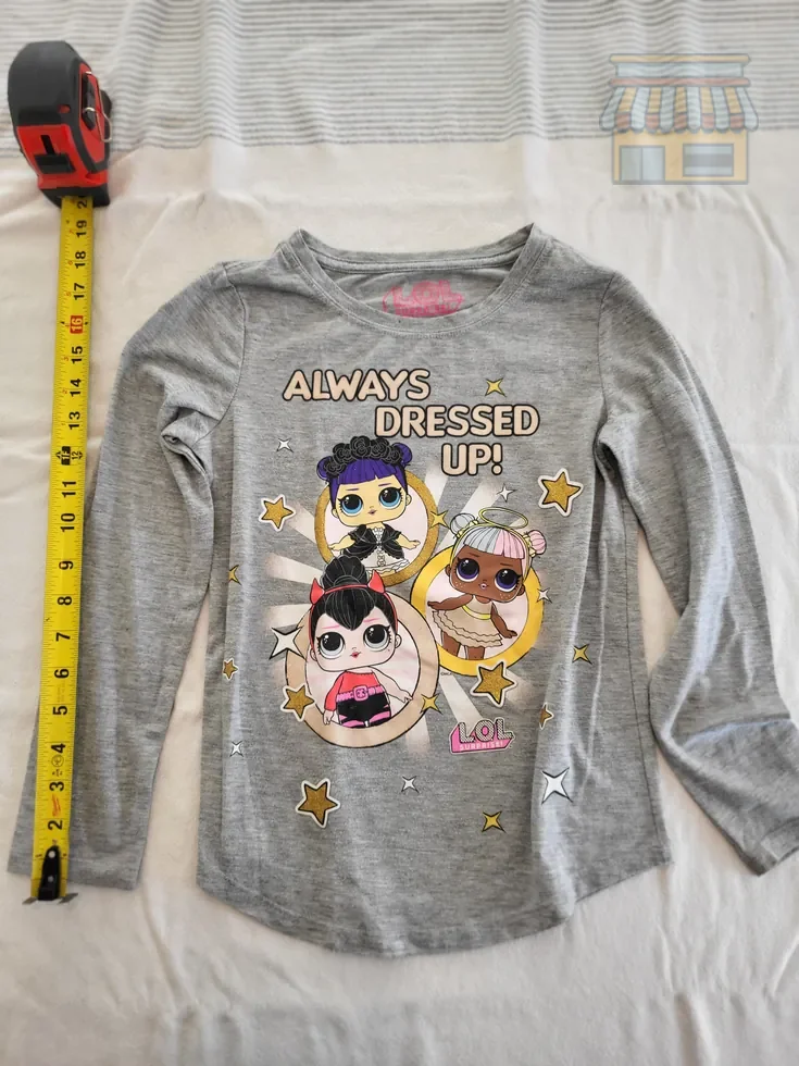 Girls' LOL Surprise Gray Long Sleeve Tee • Condition: Excellent • Location: Davie, FL • Price: Free
