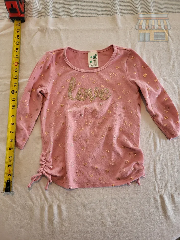 Girls' Pink Long Sleeve Top with Love Print • Location: Davie, FL • Price: Free