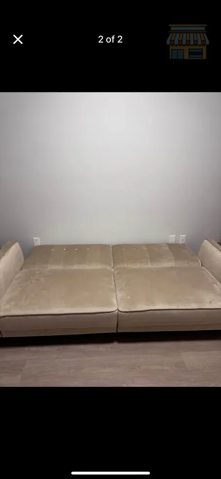 Beige Fabric Sofa Bed • Location: Sunny Isles Beach, FL • Price: Free