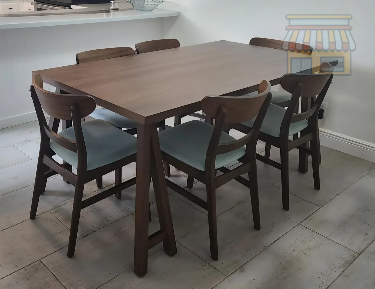 Modern Solid Wood 6-Seater Dining Table • Location: Cooper City, FL • Price: 250